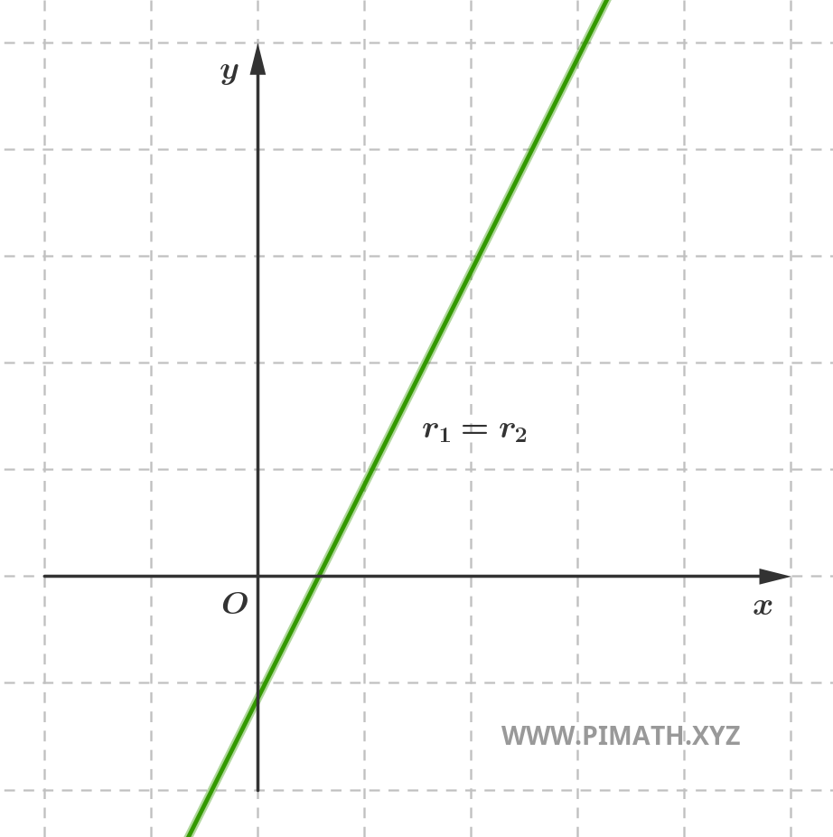 Gráfico que Representa duas Retas Coincidentes